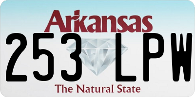 AR license plate 253LPW