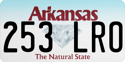 AR license plate 253LRO