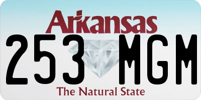 AR license plate 253MGM