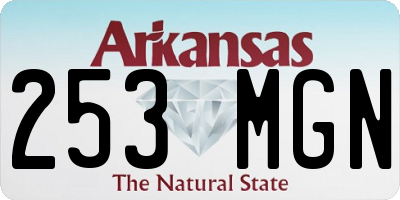 AR license plate 253MGN
