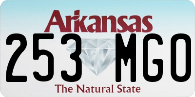 AR license plate 253MGO