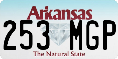 AR license plate 253MGP