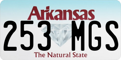 AR license plate 253MGS