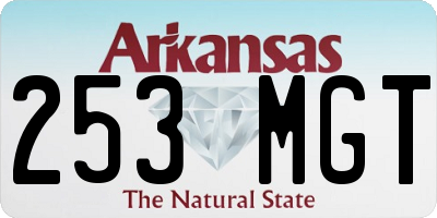 AR license plate 253MGT
