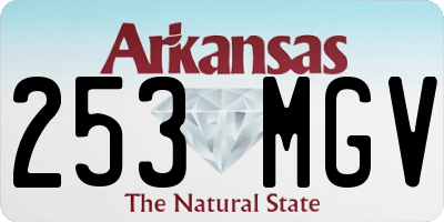 AR license plate 253MGV