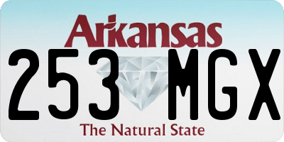 AR license plate 253MGX