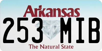AR license plate 253MIB