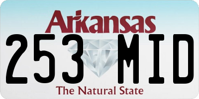 AR license plate 253MID
