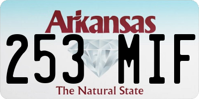 AR license plate 253MIF