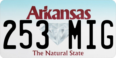 AR license plate 253MIG