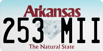 AR license plate 253MII