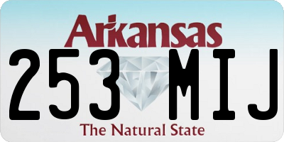 AR license plate 253MIJ