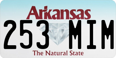 AR license plate 253MIM