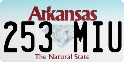 AR license plate 253MIU