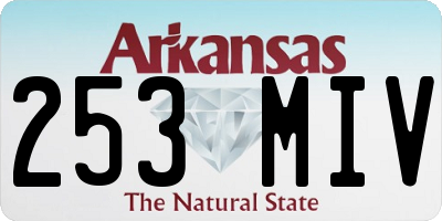AR license plate 253MIV