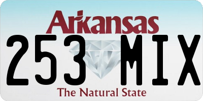 AR license plate 253MIX