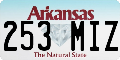 AR license plate 253MIZ