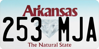 AR license plate 253MJA
