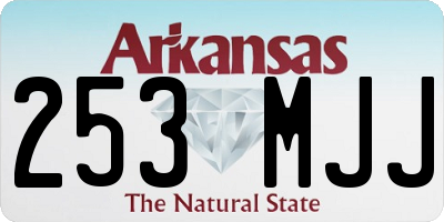 AR license plate 253MJJ