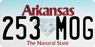 AR license plate 253MOG