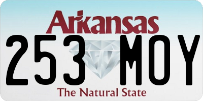 AR license plate 253MOY