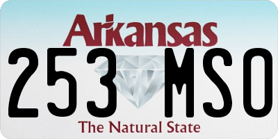 AR license plate 253MSO