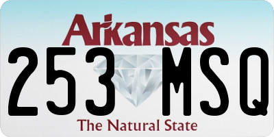 AR license plate 253MSQ