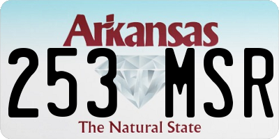 AR license plate 253MSR