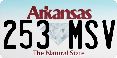 AR license plate 253MSV
