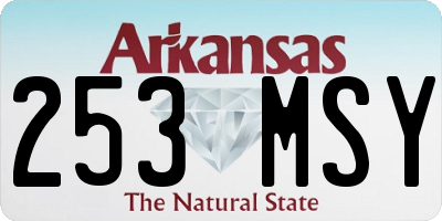 AR license plate 253MSY