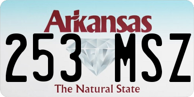AR license plate 253MSZ