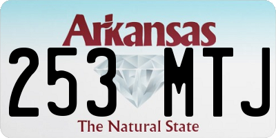 AR license plate 253MTJ