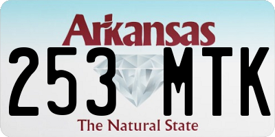 AR license plate 253MTK