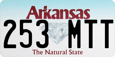 AR license plate 253MTT