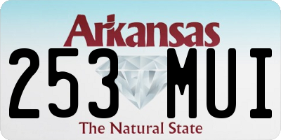 AR license plate 253MUI