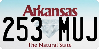 AR license plate 253MUJ
