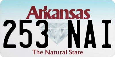 AR license plate 253NAI