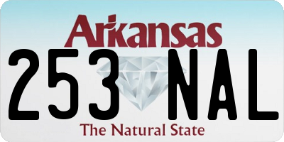 AR license plate 253NAL