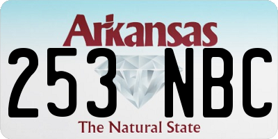 AR license plate 253NBC