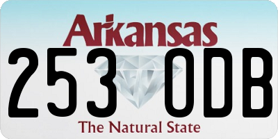AR license plate 253ODB