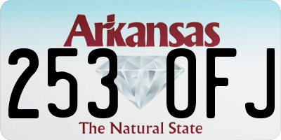 AR license plate 253OFJ