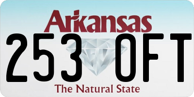 AR license plate 253OFT