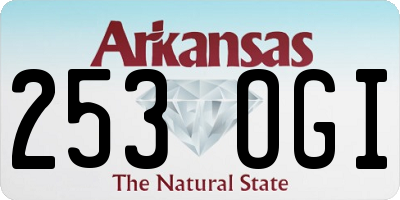 AR license plate 253OGI