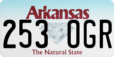 AR license plate 253OGR