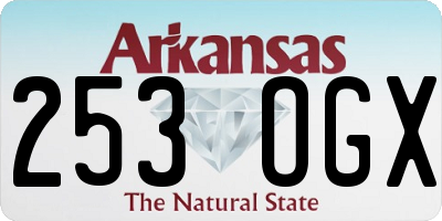 AR license plate 253OGX