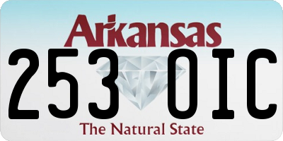 AR license plate 253OIC