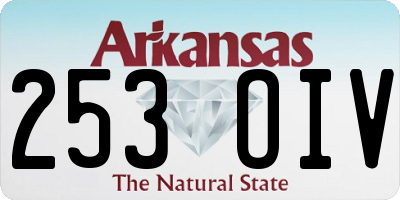 AR license plate 253OIV