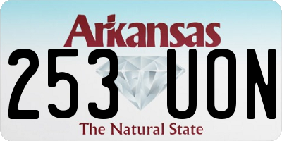 AR license plate 253UON