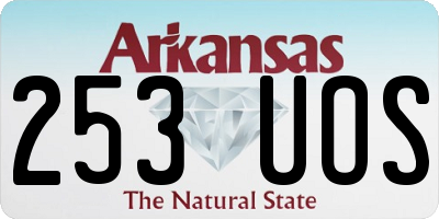 AR license plate 253UOS