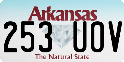 AR license plate 253UOV